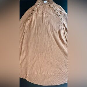 G.I.L.I. Tan Knit Sweater Cape/Pancho Size M/L EUC